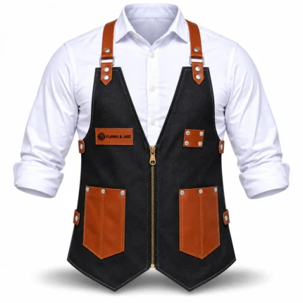 Vest Denim Leather Apron AP-01