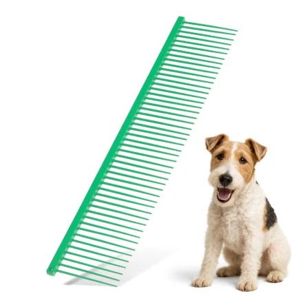 Stainless Steel Pet Grooming Comb – Anti-Rust, Rounded Pins – Perfect for Dogs, Cats & All Fur Types | Flamia & Jabz